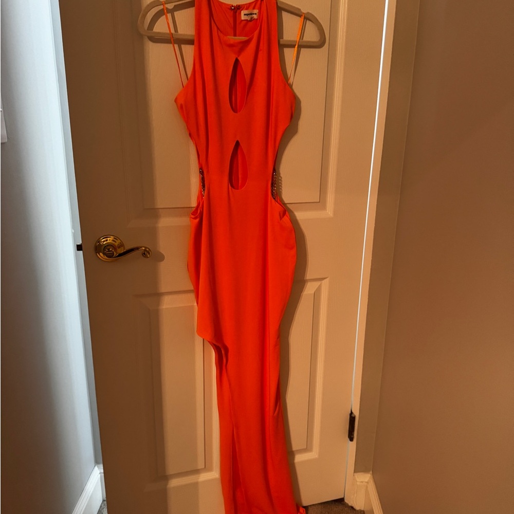 COPY - Superdown Orange Halter Bodycon Dress
